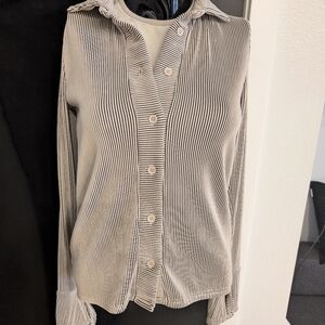 Fashion Nova Monochrome Ribbed Top Size M